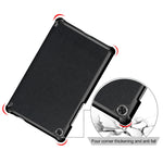 Per Lenovo Tab M8 Custer Texture Flip orizzontale Smart Custodia in pelle TPU con supporto a tre pieghe