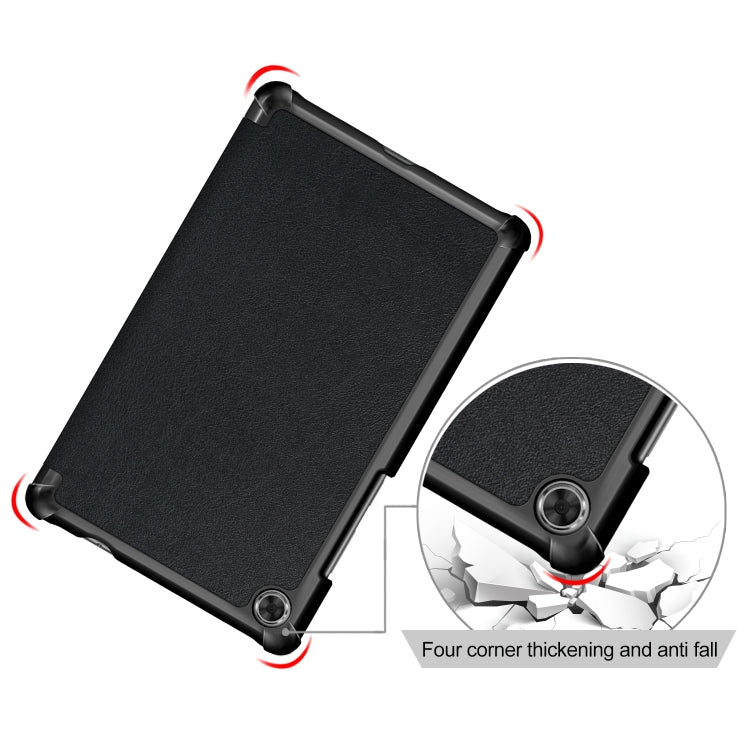 Per Lenovo Tab M8 Custer Texture Flip orizzontale Smart Custodia in pelle TPU con supporto a tre pieghe