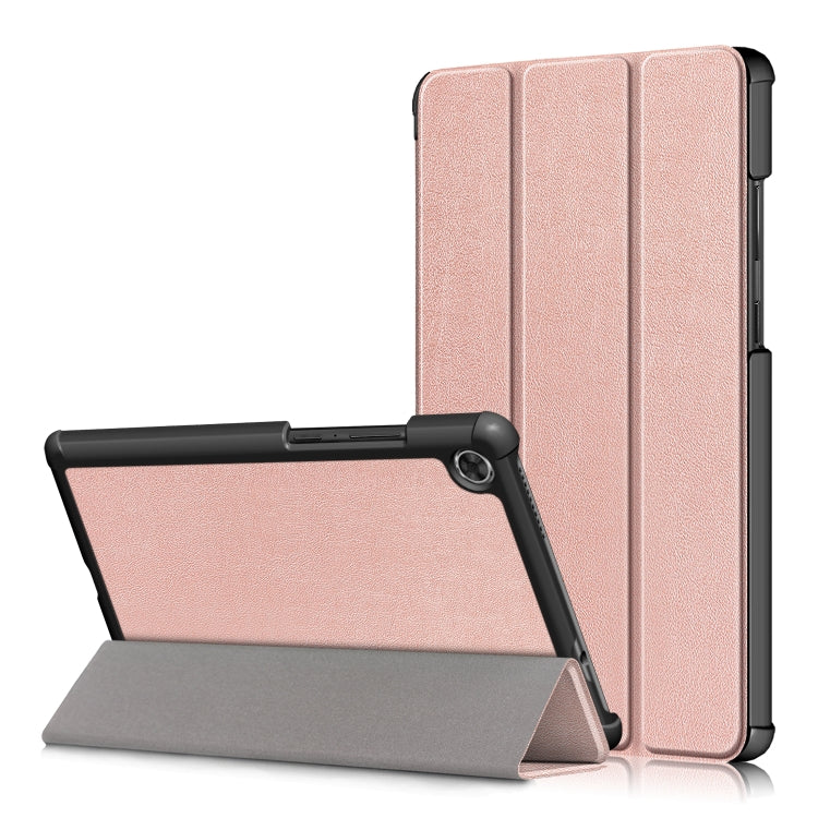 Per Lenovo Tab M8 Custer Texture Flip orizzontale Smart Custodia in pelle TPU con supporto a tre pieghe