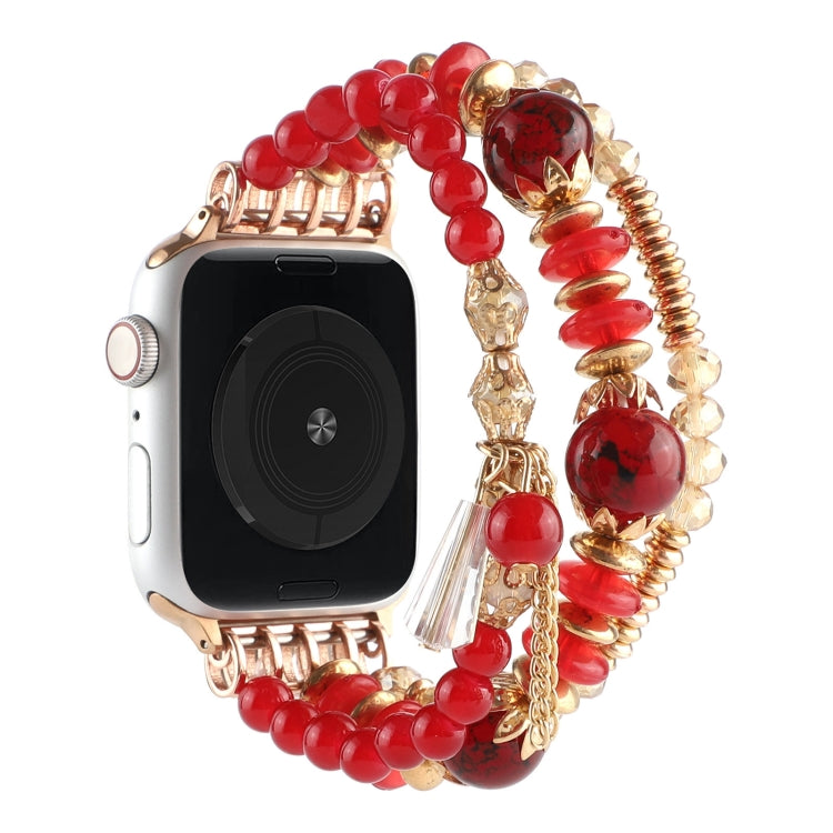 Cinturino con cinturino in perla per la serie Apple Watch, 7 41mm / 6&SE&5&4 40mm / 3&2&1 38mm, 7 45mm / 6&SE&5&4 44mm / 3&2&1 42mm