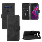 Custodia per telefono in pelle con fibbia magnetica tinta unita, For TCL 10 SE