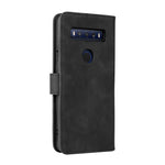 Custodia per telefono in pelle con fibbia magnetica tinta unita, For TCL 10 SE