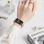 FC5-18 Cinturino in pelle con cinturino a punta, For Fitbit Charge 5