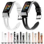 FC5-18 Cinturino in pelle con cinturino a punta, For Fitbit Charge 5