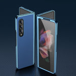 Custodia per telefono in pelle placcata, For Samsung Galaxy Z Flip3 5G, For Samsung Galaxy Z Fold3 5G