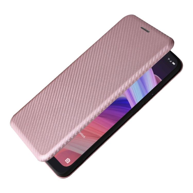 Custodia per telefono in pelle magnetica con trama in fibra di carbonio con slot per schede, For TCL 10 SE, For Motorola Edge 2021, For Motorola Moto G60S