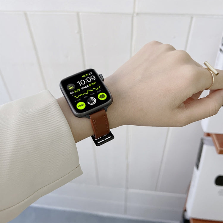 Cinturino in pelle per Apple Watch Series, 7 41mm / 6&SE&5&4 40mm / 3&2&1 38mm, 7 45mm / 6&SE&5&4 44mm / 3&2&1 42mm