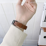 Cinturino in pelle per Apple Watch Series, 7 41mm / 6&SE&5&4 40mm / 3&2&1 38mm, 7 45mm / 6&SE&5&4 44mm / 3&2&1 42mm