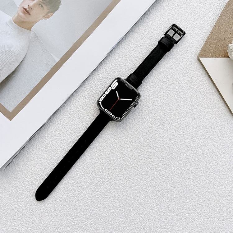 Cinturino in pelle per Apple Watch Series, 7 41mm / 6&SE&5&4 40mm / 3&2&1 38mm, 7 45mm / 6&SE&5&4 44mm / 3&2&1 42mm