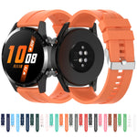 Cinturino con fibbia in silicone argento, For Huawei Watch GT 3 46mm/GT Runner
