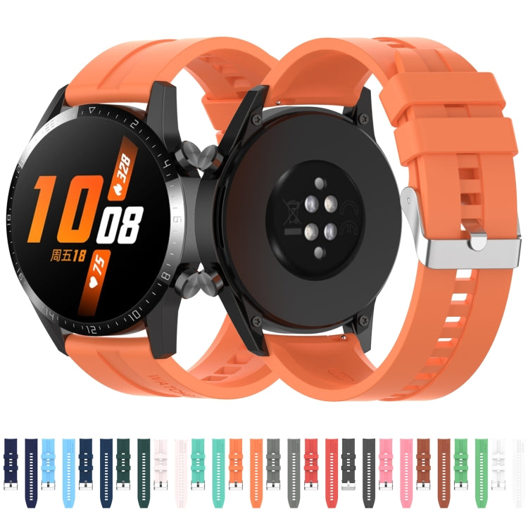 Cinturino con fibbia in silicone argento, For Huawei Watch GT 3 46mm/GT Runner