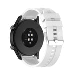 Cinturino con fibbia in silicone argento, For Huawei Watch GT 3 42mm
