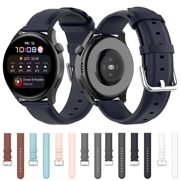 Cinturino in pelle a coda tonda, For Huawei Watch GT 3 46mm/GT Runner, For Huawei Watch GT 3 42mm
