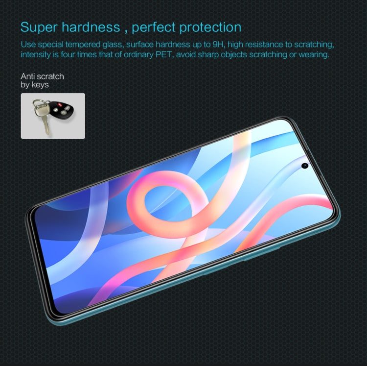 NILLKIN H Film in vetro temperato antideflagrante, For Xiaomi Redmi Note 11 / Poco M4 Pro 5G, For Xiaomi Redmi Note 11 Pro / 11 Pro+, For Samsung Galaxy M52 5G