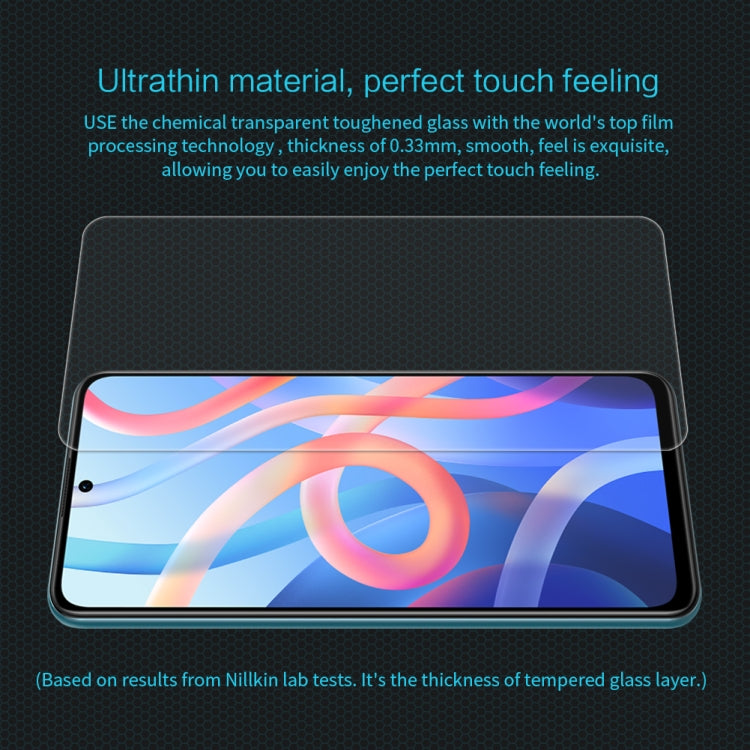 NILLKIN H Film in vetro temperato antideflagrante, For Xiaomi Redmi Note 11 / Poco M4 Pro 5G, For Xiaomi Redmi Note 11 Pro / 11 Pro+, For Samsung Galaxy M52 5G