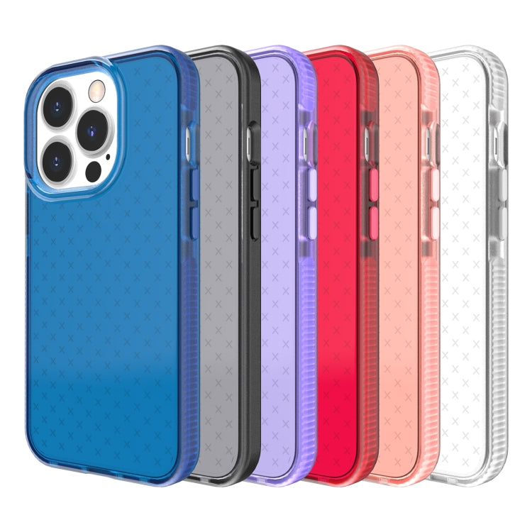 Custodia TPU trasparente con motivo a griglia per iPhone 13 Pro M