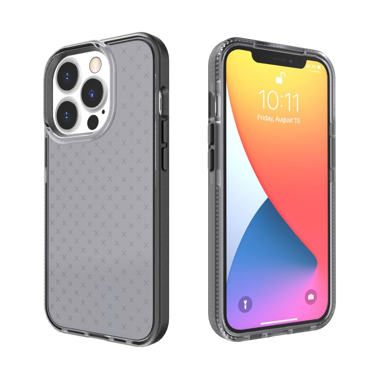 Custodia TPU trasparente con motivo a griglia per iPhone 13 Pro M