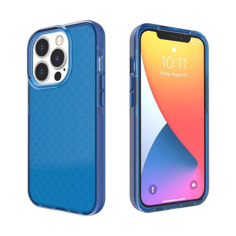 Custodia TPU trasparente con motivo a griglia per iPhone 13 Pro M