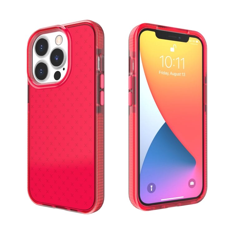 Custodia TPU trasparente con motivo a griglia per iPhone 13 Pro M