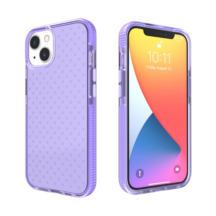 Custodia TPU trasparente con motivo a griglia per iPhone 13 Pro M