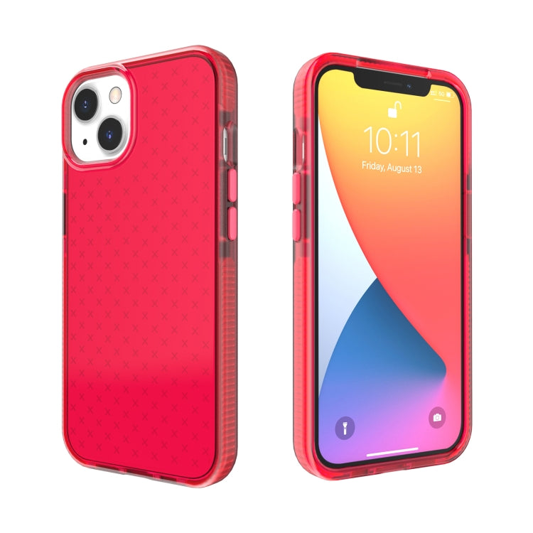 Custodia TPU trasparente con motivo a griglia per iPhone 13 Pro M