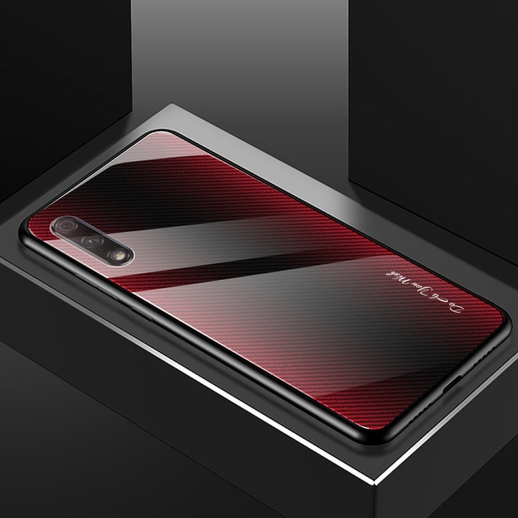 Custodia protettiva in vetro sfumato per OnePlus 7
