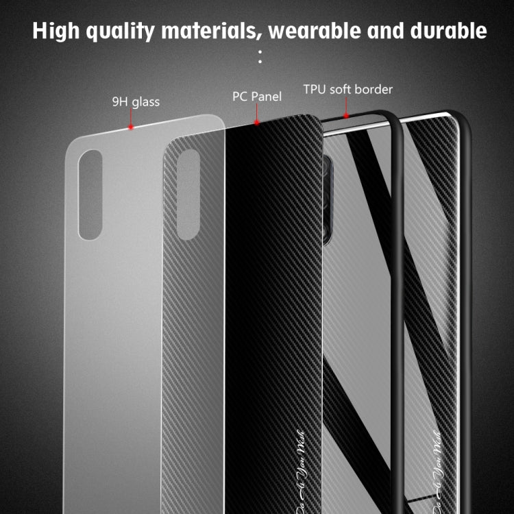 Custodia protettiva in vetro sfumato per OnePlus 7