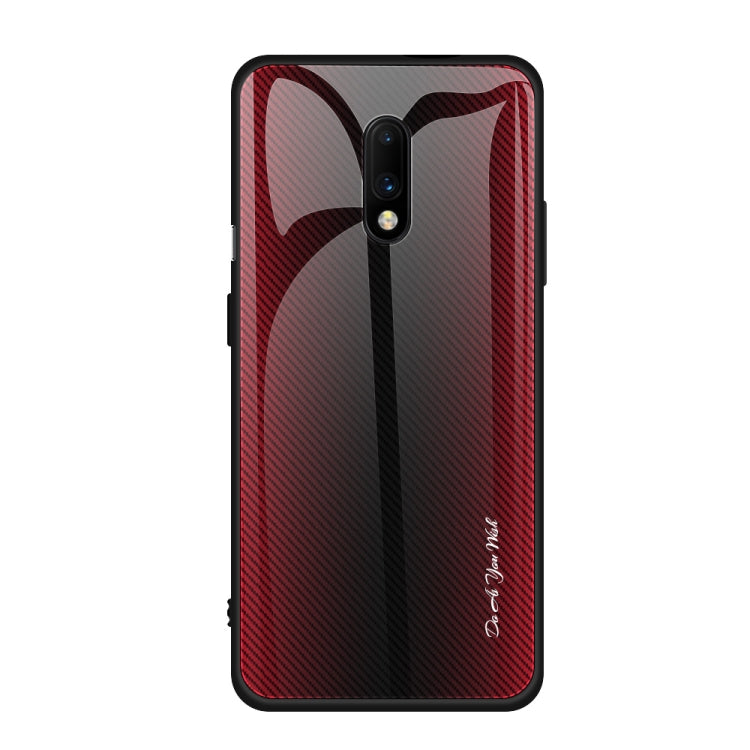 Custodia protettiva in vetro sfumato per OnePlus 7
