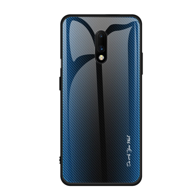 Custodia protettiva in vetro sfumato per OnePlus 7