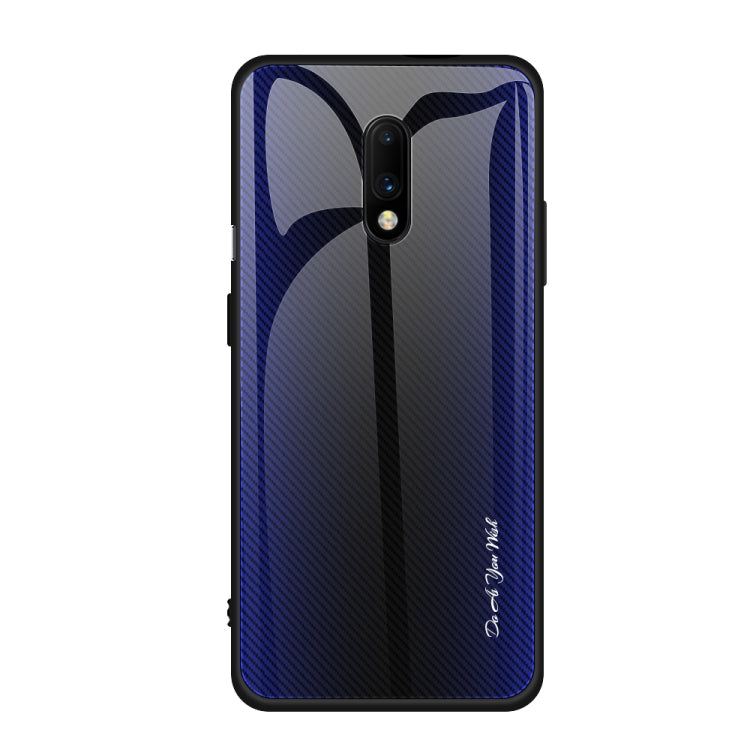 Custodia protettiva in vetro sfumato per OnePlus 7