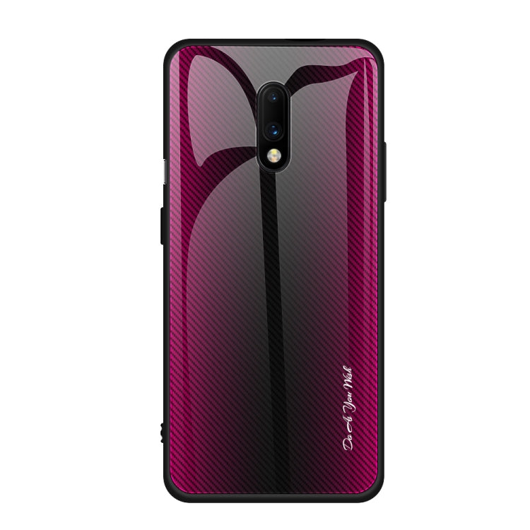 Custodia protettiva in vetro sfumato per OnePlus 7