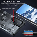wlons Custodia per telefono PC + TPU serie Explorer, For Samsung Galaxy S22 Ultra 5G