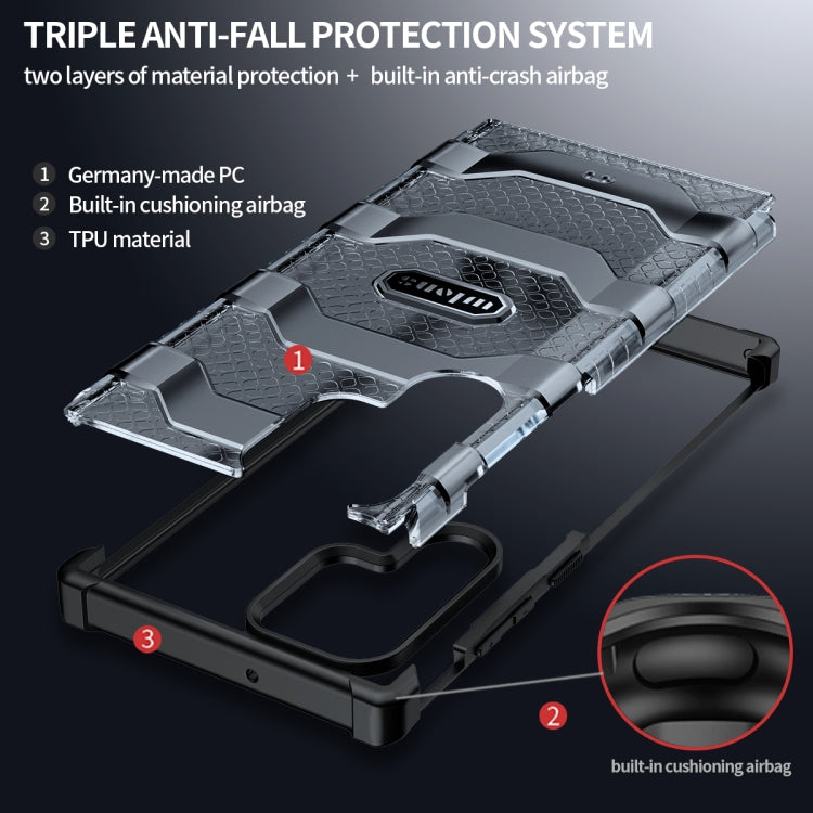 wlons Custodia per telefono PC + TPU serie Explorer, For Samsung Galaxy S22 Ultra 5G