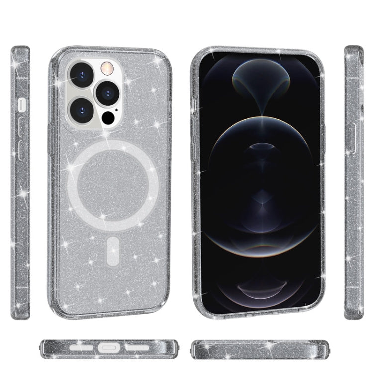 Custodia magnetica glitterata MagSafe per iPhone 13