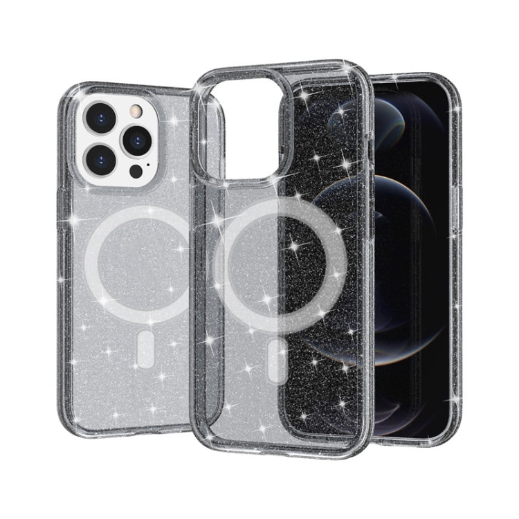 Custodia magnetica glitterata MagSafe per iPhone 13