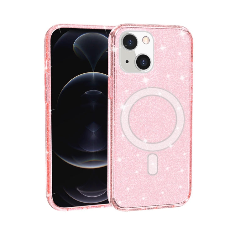 Custodia magnetica glitterata MagSafe per iPhone 13