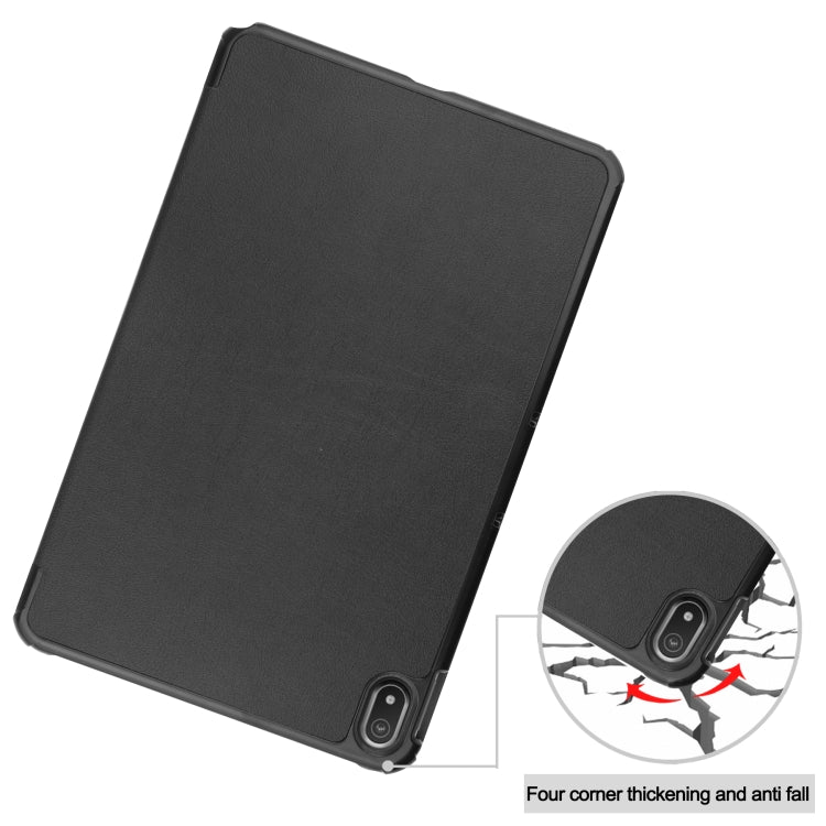 Custodia per tablet in pelle Custer Texture con supporto a tre pieghe, For Nokia T20