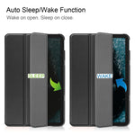 Custodia per tablet in pelle Custer Texture con supporto a tre pieghe, For Nokia T20