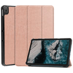 Custodia per tablet in pelle Custer Texture con supporto a tre pieghe, For Nokia T20