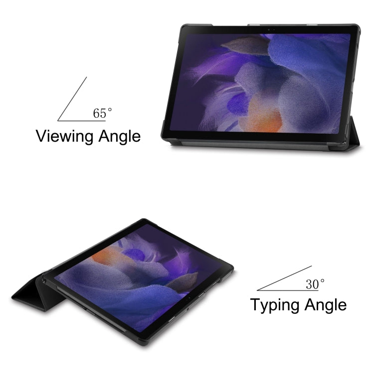 Custodia per tablet in pelle Custer Texture con supporto a tre pieghe, For Samsung Galaxy Tab A8 2021