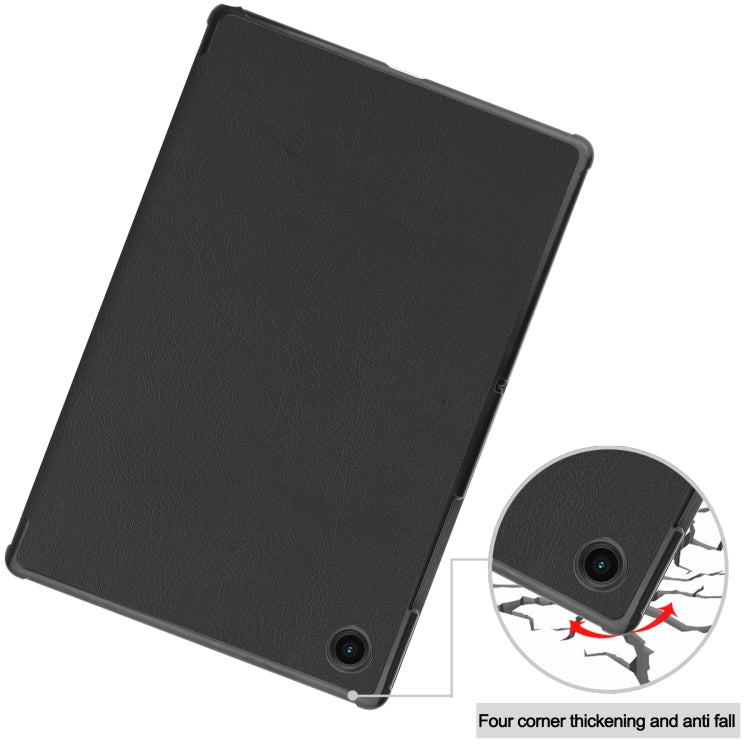 Custodia per tablet in pelle Custer Texture con supporto a tre pieghe, For Samsung Galaxy Tab A8 2021