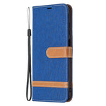 Custodia per cellulare in pelle color denim abbinata, For Samsung Galaxy A03s 166mm