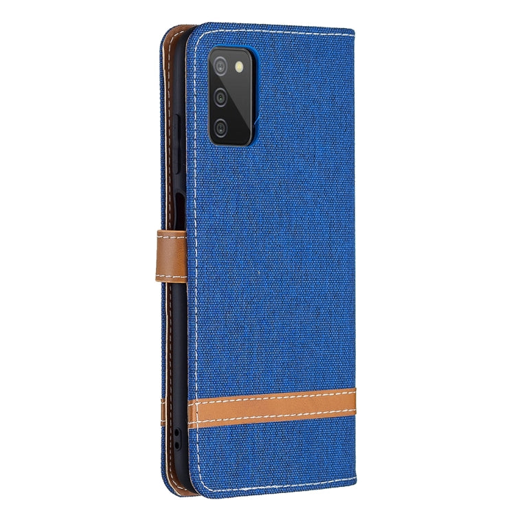 Custodia per cellulare in pelle color denim abbinata, For Samsung Galaxy A03s 166mm