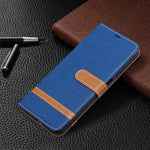 Custodia per cellulare in pelle color denim abbinata, For Samsung Galaxy A03s 166mm