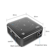 Proiettore intelligente P11 854x480 DLP con telecomando a infrarossi, Android 9.0, 4 GB + 32 GB,, EU Plug, US Plug, UK Plug, AU Plug