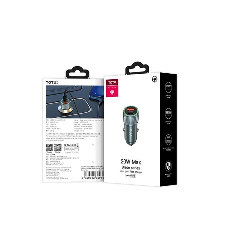 TOTUDESIGN DCCPD-10 Blade Series Caricabatteria da auto a ricarica rapida da 20 W