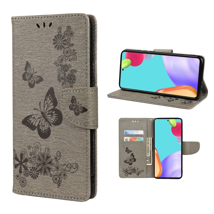 Custodia per telefono in pelle flip orizzontale goffrata farfalla con slot per schede e supporto, For Samsung Galaxy A33 5G, For Samsung Galaxy A53 5G, For Xiaomi Redmi Note 11 Pro