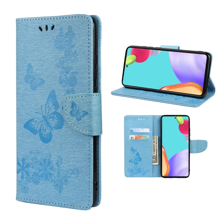 Custodia per telefono in pelle flip orizzontale goffrata farfalla con slot per schede e supporto, For Samsung Galaxy A33 5G, For Samsung Galaxy A53 5G, For Xiaomi Redmi Note 11 Pro