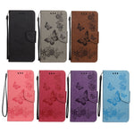 Custodia per telefono in pelle flip orizzontale goffrata farfalla con slot per schede e supporto, For Samsung Galaxy A33 5G, For Samsung Galaxy A53 5G, For Xiaomi Redmi Note 11 Pro