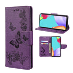 Custodia per telefono in pelle flip orizzontale goffrata farfalla con slot per schede e supporto, For Samsung Galaxy A33 5G, For Samsung Galaxy A53 5G, For Xiaomi Redmi Note 11 Pro